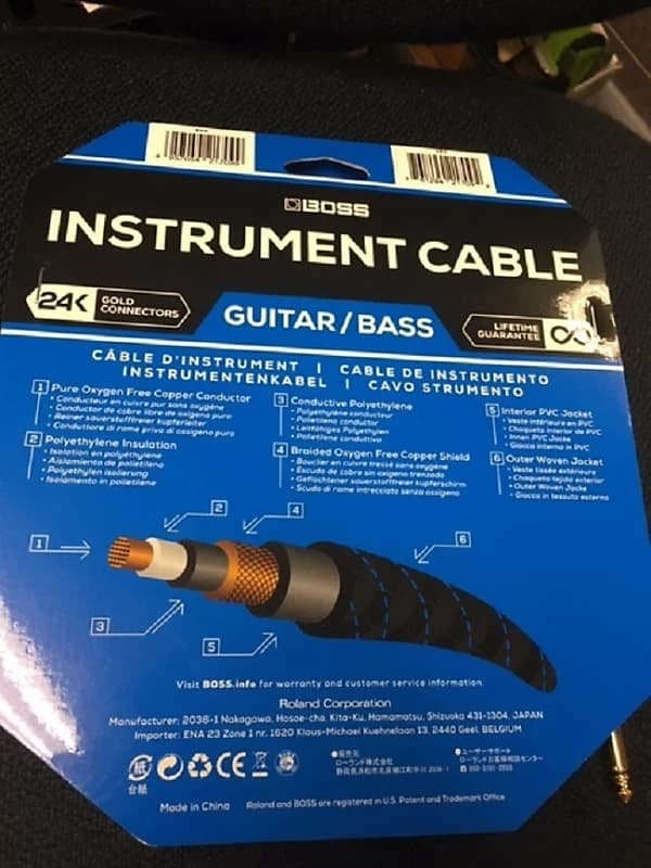 Cheap ๐ Accessories Boss BIC-10 1/4" TS Instrument Cable - 10' *Free Shipping In The USA* ๐ 2 Accessories Boss BIC-10 1/4" TS Instrument Cable - 10' *Free Shipping In The USA*