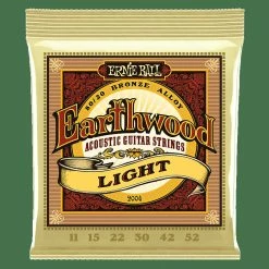 Empire Guitars Accessories Ernie Ball 2004 Earthwood Light 80/20 Acoustic Guitar Strings, .011 - .052