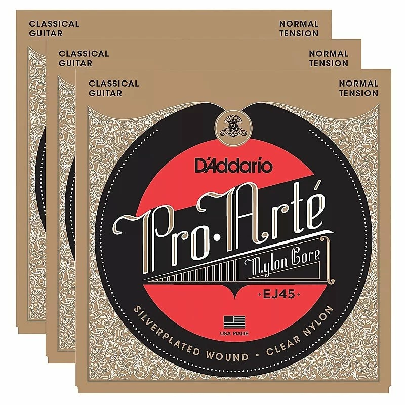 New 😀 Empire Guitars D'Addario EJ45 Pro-Arte Normal Tension Nylon Classical Guitar Strings-3 Packs *Free Shipping In USA* Accessories 🔥 1 Empire Guitars D'Addario EJ45 Pro-Arte Normal Tension Nylon Classical Guitar Strings-3 Packs *Free Shipping In USA* Accessories