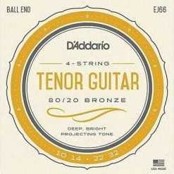Empire Guitars D'Addario EJ66 80/20 Bronze Tenor Acoustic Guitar Strings 10-32 Accessories