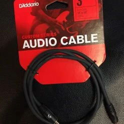 Empire Guitars D'Addario PW-MC-03 1/8 Inch To 1/8 Inch Stereo Cable, 3 Feet