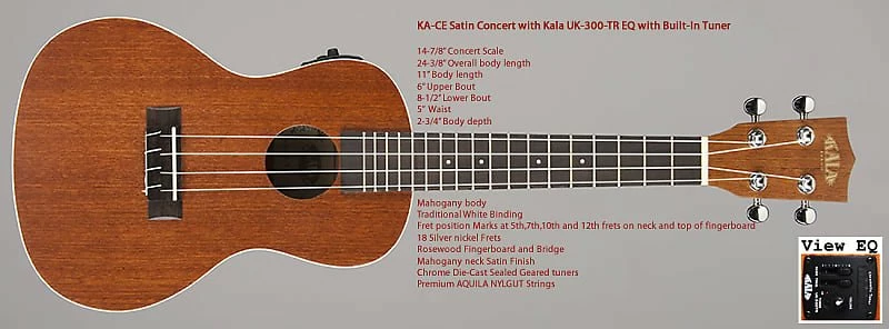 Top 10 โจ Empire Guitars Kala KA-CE Concert Ukulele Acoustic/Electric ๐งจ 1 Empire Guitars Kala KA-CE Concert Ukulele Acoustic/Electric