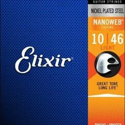Empire Guitars Elixir 12052 Nanoweb Nickel Plated Steel Electric Guitar Strings - Light (10-46)