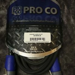 Empire Guitars Pro Co Speaker Cable 14AWG N/N 6FT S14NN-6 *Free Shipping In The USA* Accessories