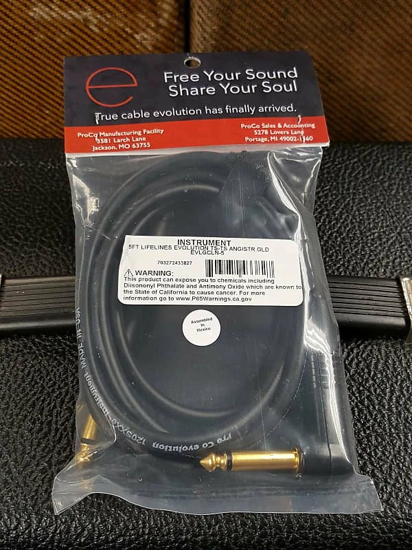 Flash Sale ๐ Empire Guitars Pro Co Evolution EVLGCLN-5 TS-TS Angled To Straight Instrument Cable *Free Shipping In The USA* ๐ฅฐ 1 Empire Guitars Pro Co Evolution EVLGCLN-5 TS-TS Angled To Straight Instrument Cable *Free Shipping In The USA*