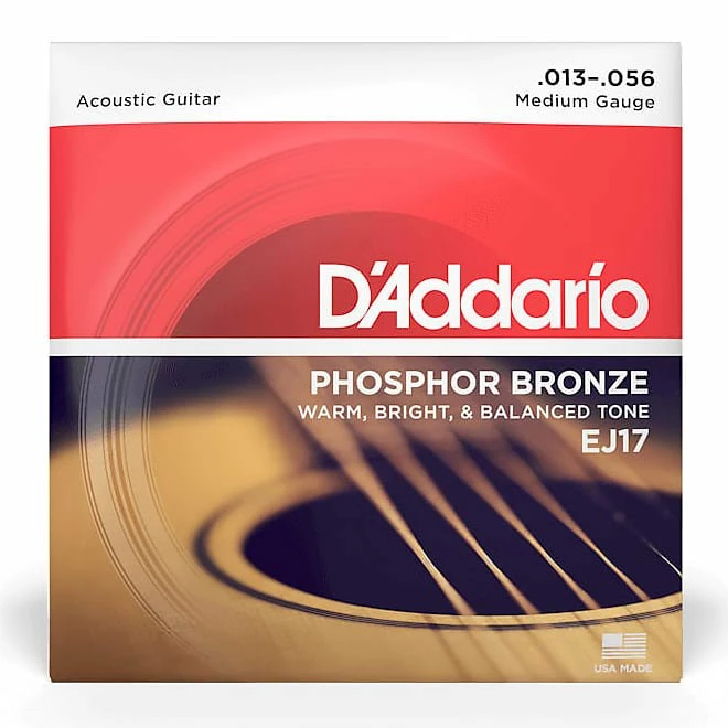 New ๐ Empire Guitars D'Addario EJ17 Phosphor Bronze Medium Acoustic Guitar Strings, .013 - .056 Accessories ๐ 1 Empire Guitars D'Addario EJ17 Phosphor Bronze Medium Acoustic Guitar Strings, .013 - .056 Accessories
