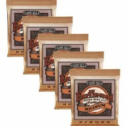 Empire Guitars Accessories Ernie Ball Earthwood Acoustic Guitar Strings 5 Packs (13-56) *Free Shipping In The USA*