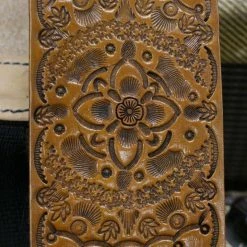 Empire Guitars Cheesecake Leather Mandala & Turqoise Guitar Strap