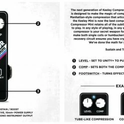 Empire Guitars Effects Keeley Electronics Compressor Mini Black Neon *Free Shipping In The USA*