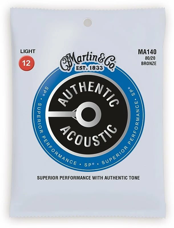 Budget ๐ Empire Guitars Martin MA140 SP 80/20 Bronze Authentic Acoustic Guitar Strings - Light (12-54) ๐ 1 Empire Guitars Martin MA140 SP 80/20 Bronze Authentic Acoustic Guitar Strings - Light (12-54)