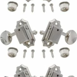 Empire Guitars Accessories Grover 133N Deluxe Guitar Machine Heads, Vintage, Nickel, 3 Per Side, Package Of 6