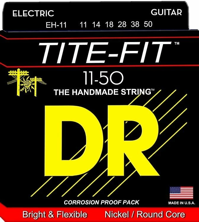 Brand new 🌟 Empire Guitars Accessories DR EH-11 Tite Fit Heavy Electric Guitar Strings (11-50) ✨ 1 Empire Guitars Accessories DR EH-11 Tite Fit Heavy Electric Guitar Strings (11-50)
