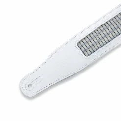 Budget ❤️ Empire Guitars Levy's MCG26A 2.5" White & Blue Leather Guitar Strap *Free Shipping In The USA* ⭐ 6 Empire Guitars Levy's MCG26A 2.5