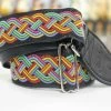 Empire Guitars Souldier Celtic Knot Rainbow Guitar Strap With Black Leather Ends *Free Shipping In The USA* Accessories