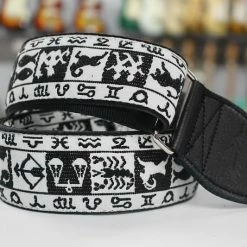 Empire Guitars Souldier Guitar Strap Zodiac Black W/ Black Ends GS0352 *Free Shipping In The USA*