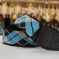 Empire Guitars Accessories Souldier Argyle Guitar Strap With Dark Brown Leather Ends *Free Shipping In The USA*