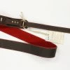 Accessories Awlgoods Handcrafted Leather Guitar Strap Dark Brown/Red With Red Stitching