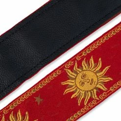 Budget ๐ฅ Empire Guitars Levy's MPJG-SUN-RED 2" Sun Print Red Guitar Strap *Free Shipping In The USA* โญ 6 Empire Guitars Levy's MPJG-SUN-RED 2