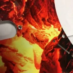 Empire Guitars Greasy Groove Stratocaster Pickguard & Backplate Fire Ember