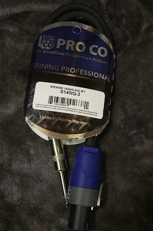 Brand new ๐ Empire Guitars Pro Co Speaker Cable S14NQ 14 AWG N/Q 3FT *Free Shipping In The USA* Accessories ๐ 1 Empire Guitars Pro Co Speaker Cable S14NQ 14 AWG N/Q 3FT *Free Shipping In The USA* Accessories