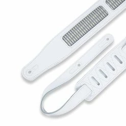 Empire Guitars Levy's MCG26A 2.5" White & Blue Leather Guitar Strap *Free Shipping In The USA*