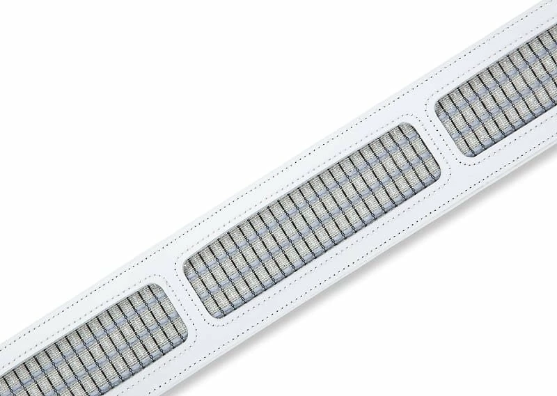 Budget ❤️ Empire Guitars Levy's MCG26A 2.5" White & Blue Leather Guitar Strap *Free Shipping In The USA* ⭐ 4 Empire Guitars Levy's MCG26A 2.5" White & Blue Leather Guitar Strap *Free Shipping In The USA*