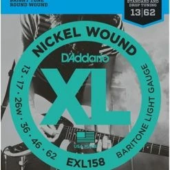 Empire Guitars D'Addario EXL158 Baritone Light Gauge Electric Guitar Strings Accessories
