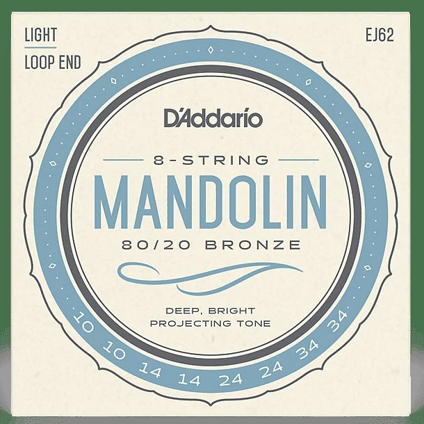Promo ๐ Empire Guitars Accessories D'Addario EJ62 80/20 Bronze Mandolin Strings Light 10-34 Standard ๐ 1 Empire Guitars Accessories D'Addario EJ62 80/20 Bronze Mandolin Strings Light 10-34 Standard