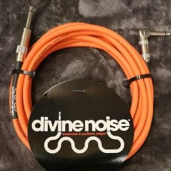 Empire Guitars Divine Noise 25ft Instrument Cable ST-RA (Straight-Right Angle) Orange *Free Shipping In The USA* Accessories
