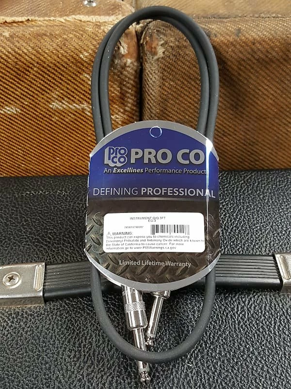 Best deal ⭐ Empire Guitars Pro Co EG-3 Patch Cable 1/4" To 1/4" Straight Ends Accessories ✔️ 1 Empire Guitars Pro Co EG-3 Patch Cable 1/4" To 1/4" Straight Ends Accessories