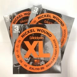 Empire Guitars D'Addario EXL110-3D Nickel Wound Electric Guitar Strings, 10-46, 9 Sets Total! *Free Shipping In The US*