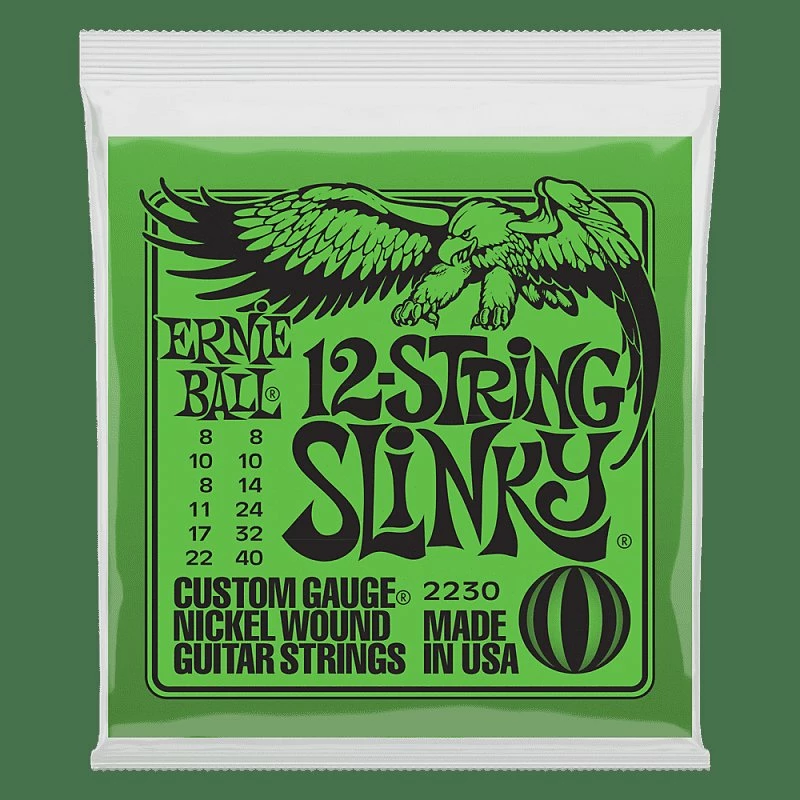 Hot Sale 🔥 Empire Guitars Accessories Ernie Ball 2230 12-String Slinky Electric Guitar Strings, .008/.008 - .040/.022w ⭐ 1 Empire Guitars Accessories Ernie Ball 2230 12-String Slinky Electric Guitar Strings, .008/.008 - .040/.022w