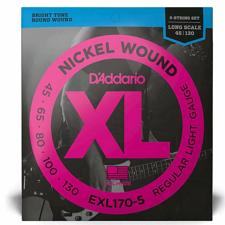 Wholesale ๐ Empire Guitars D'Addario EXL170-5 Nickel Wound Long Scale Bass Guitar Strings, Light Gauge ๐ 1 Empire Guitars D'Addario EXL170-5 Nickel Wound Long Scale Bass Guitar Strings, Light Gauge