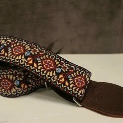 Empire Guitars Souldier Hendrix Tobacco Burst Guitar Strap W/Brown Leather Ends *Free Shipping In The USA* Accessories