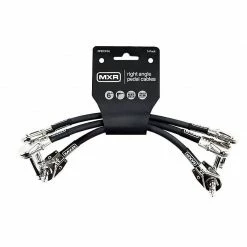 Empire Guitars Accessories MXR 3PDCP06 1/4" TS Right-Angle Instrument Patch Cables - 6" (3-Pack)