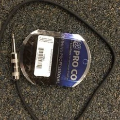 Pro Co Sound TTBQ-2 ShowSavers Neutrik Tiny Tip Male Bantam Tiny Tip To 1/4" Stereo Phone Male TRS Cable - 2'